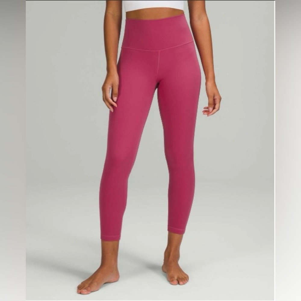 Lululemon Align High-Rise Pant 25" Leggings Pink Sz 2 Gym Active Yoga